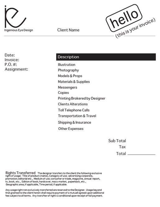 Graphic Design Freelance Invoice Template 2014   Cool Graphic Designs    freelance graphic design