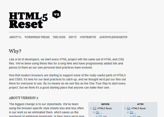 HTML5 Reset HTML5 Reset