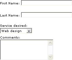Figure 10.3. Providing prompts for text fields and combo boxes