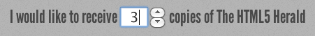 Figure 4. The number input seen in Opera