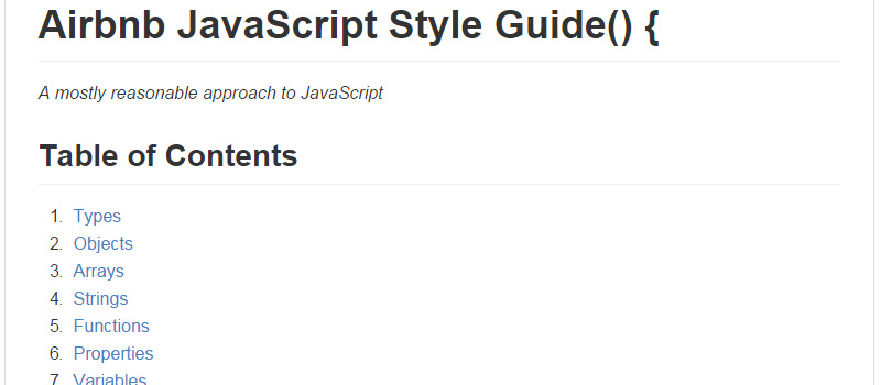Airbnb JavaScript Style Guide