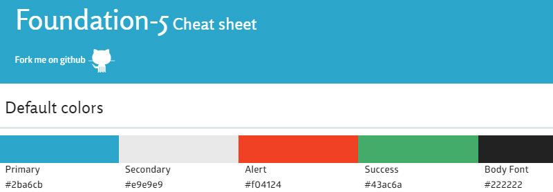 Foundation 5 Cheat Sheet