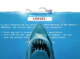 Jaws influenced blue screen of death