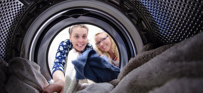 Getting really dry inside a dryer.