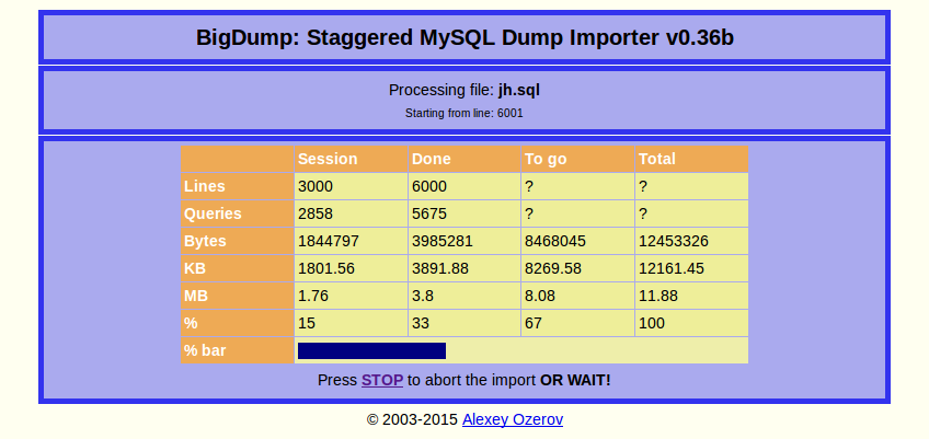 Delete Sql Dump Files