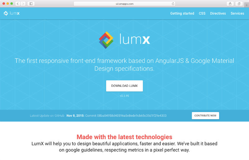 lumX Material Design