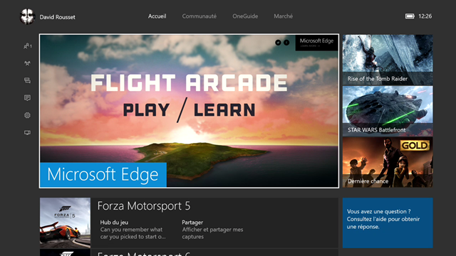 WebGL Babylon.js Flight Arcade demo on Xbox One