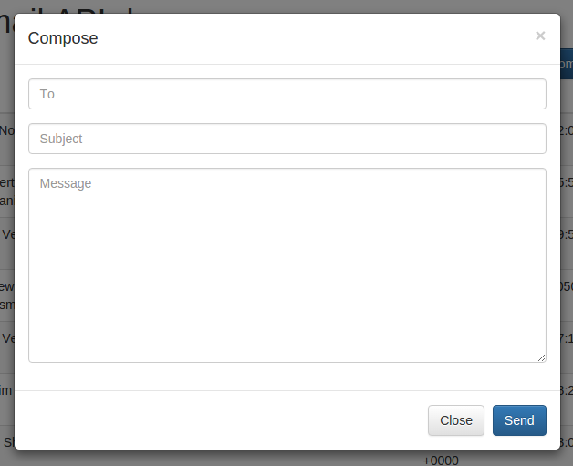 Compose modal