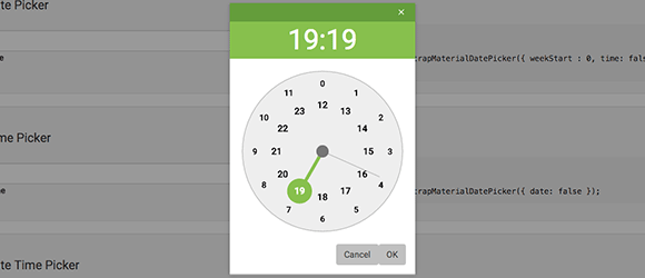 Bootstrap Material Datetimepicker example