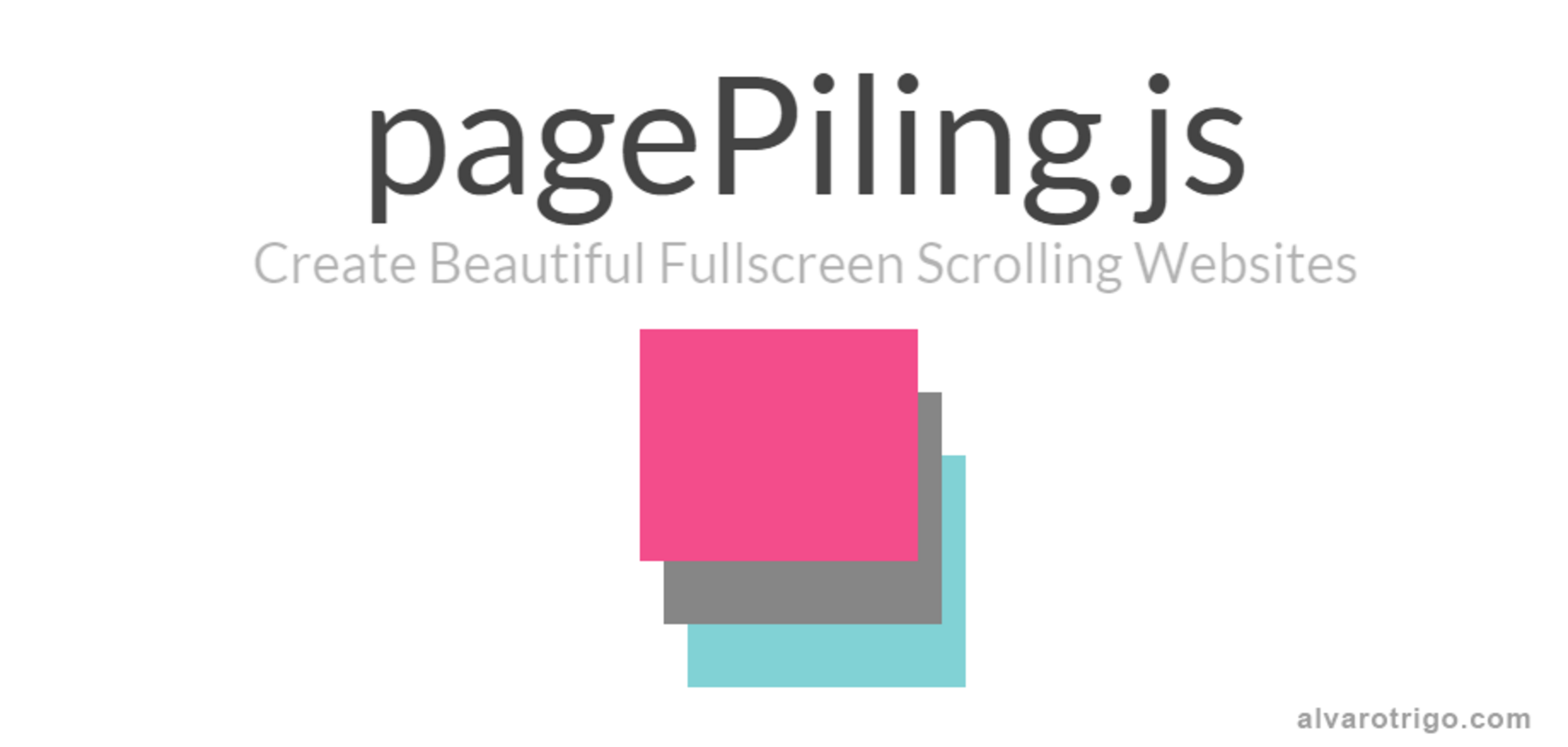 Screenshot of pagePiling.js homepage