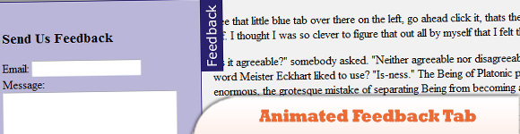 jQuery animated feedback tab thingy