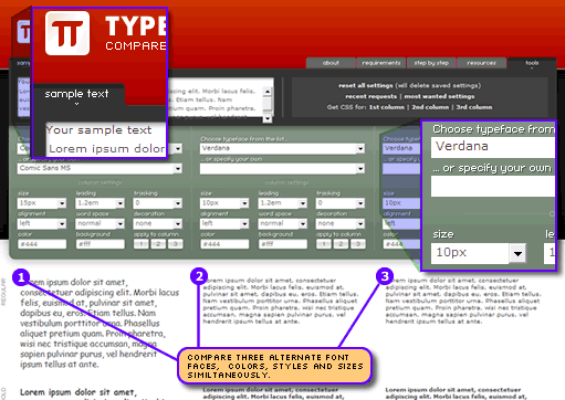 Getting a feel for type with Typetester