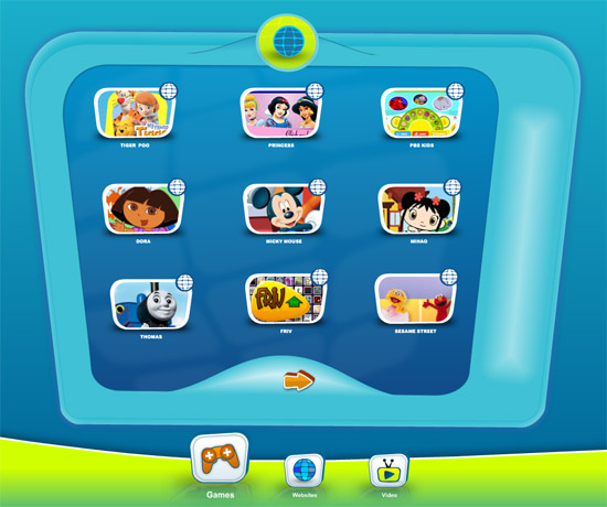 KIDO'Z browser simple interface