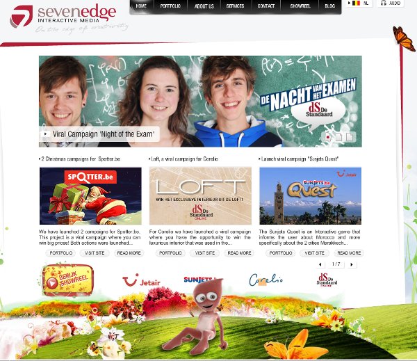 sevenedge site reveals beauty atop motion