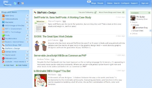 stream4 Fig. 1.3 Showing SitePoint single blog view