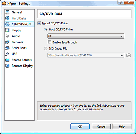 Virtual Machine configuration Virtual Machine configuration