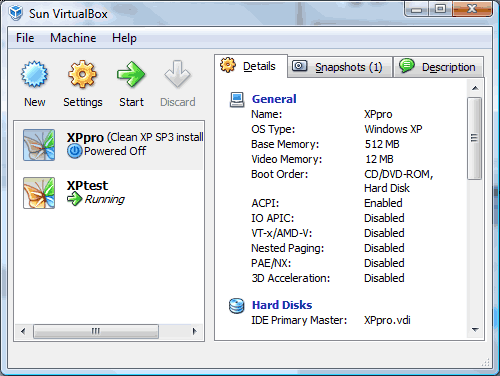 VirtualBox VM Manager VirtualBox VM Manager