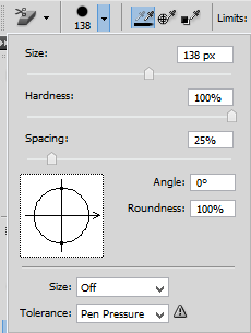 Remove a Background: Brush adjustment panel