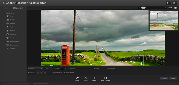 adobe photoshop express editor free online