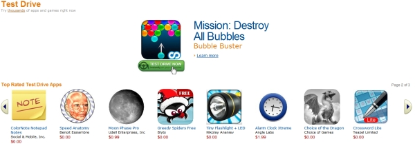 Amazon Android Test Drive Apps