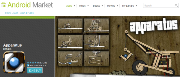 Apparatus app - pulled from Amazon Appstore - back only on Google Android Market