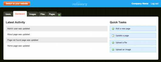 Refinery Admin area