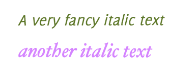 Italic Typeface Examples Italic Font Styles Examples