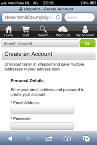 Create account (or login)