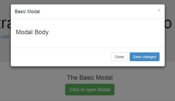 Default Bootstrap modal