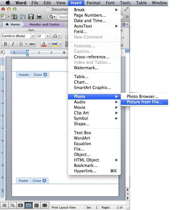 add headings in word