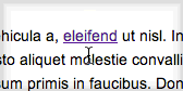 Positioning the icon above the link.