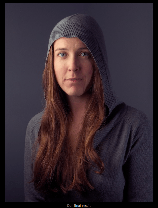 Picture of a retouched photo of a woman