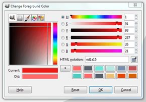 Mixing colors in GIMP