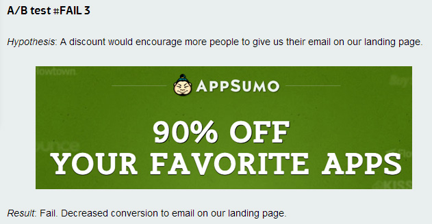 AppSumo Failed Test