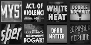 A selection of noir font treatments
