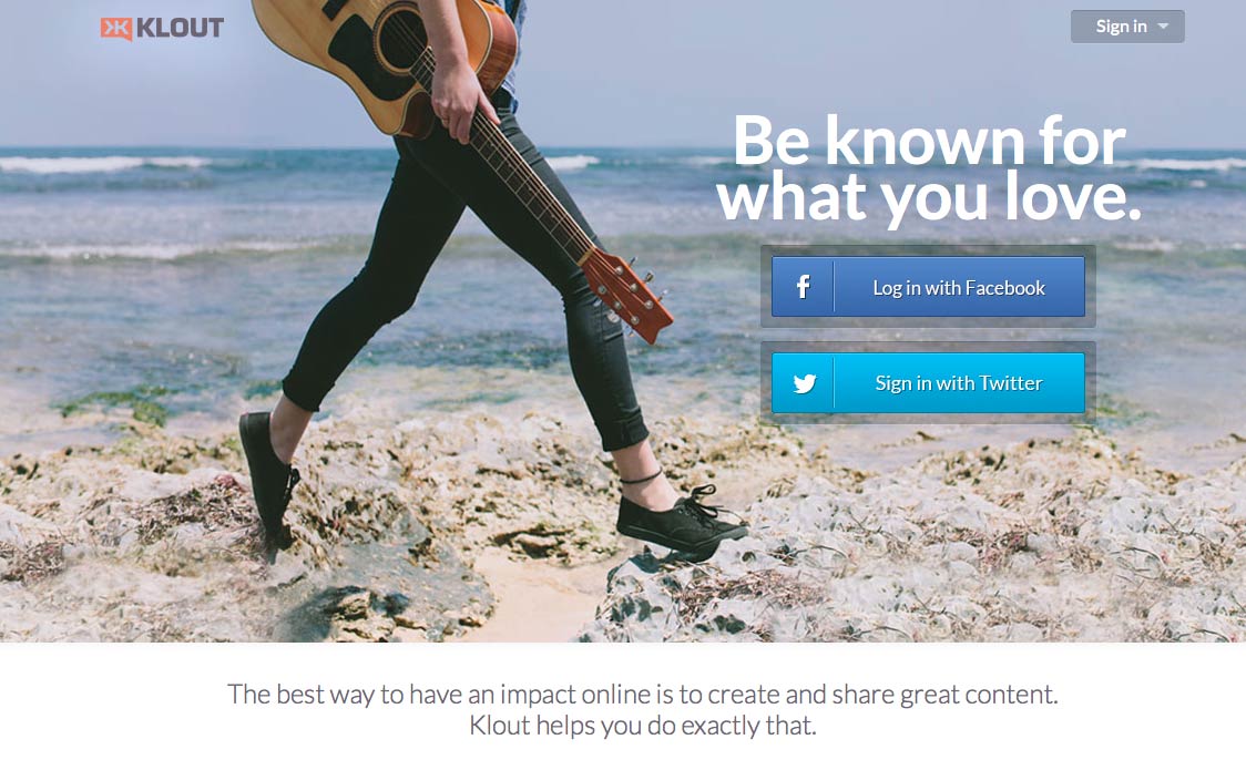Website: Klout.com