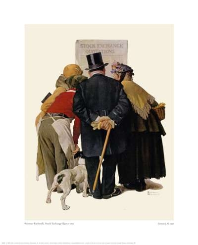 Norman Rockwell “Four People Reading Stock Exchange”