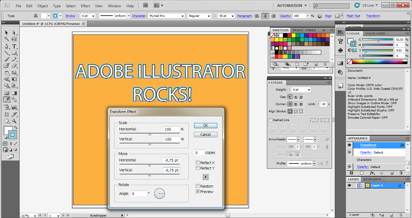 The image represents the creation of another stroke and the application of another color and line weight for the stroke