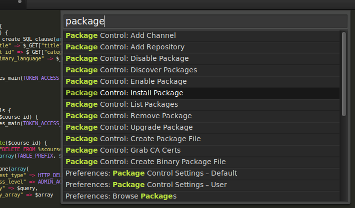 Package Control