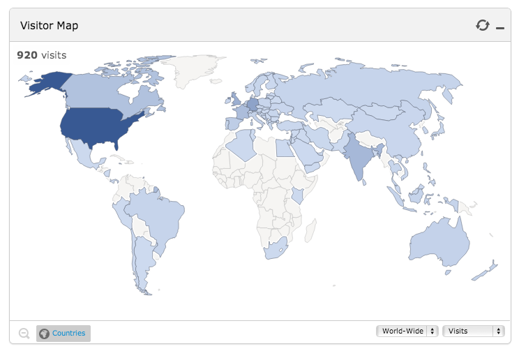 Piwiki tracks the geographic location of your site's visitors