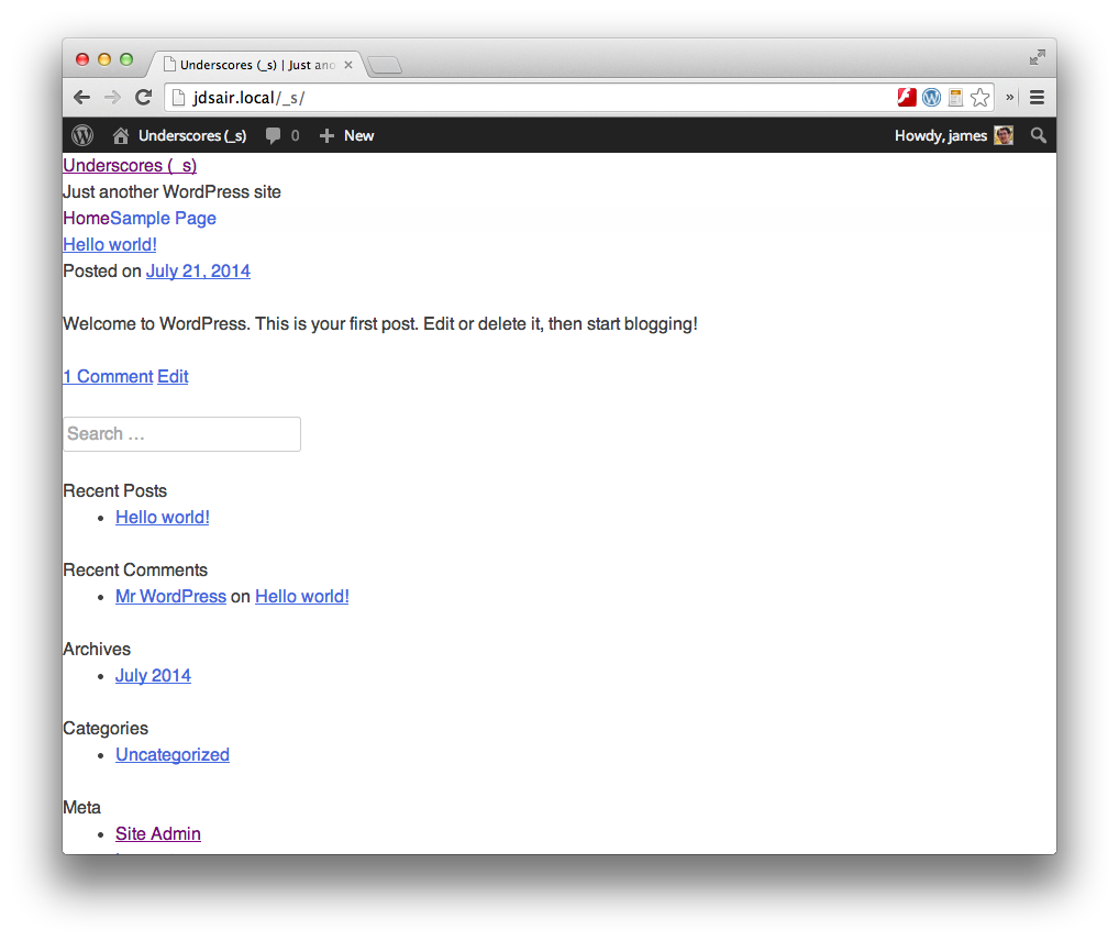 WordPress Theme Development: Getting Started with Underscores (_s)