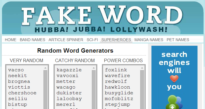 Superhero Cool Name Generator