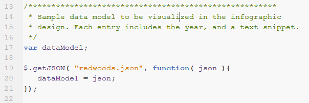 Loading the data file using jQuery