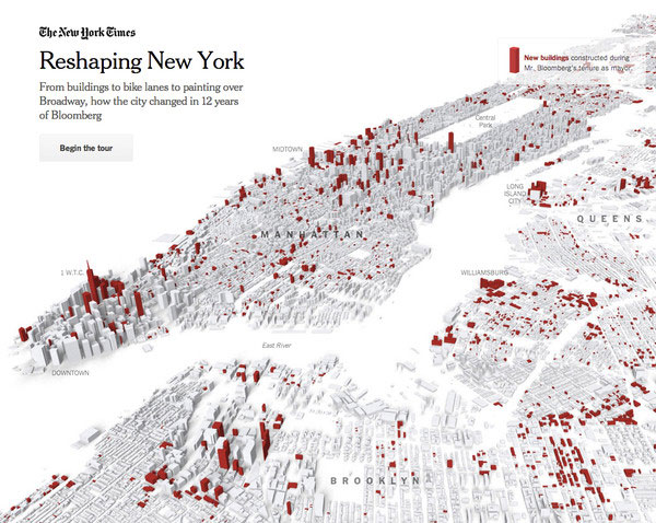 Reshaping New York From buildings to bike lanes to painting over Broadway, how the city changed in 12 years under Mayor Michael R. Bloomberg.