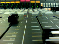 Sound desk controls