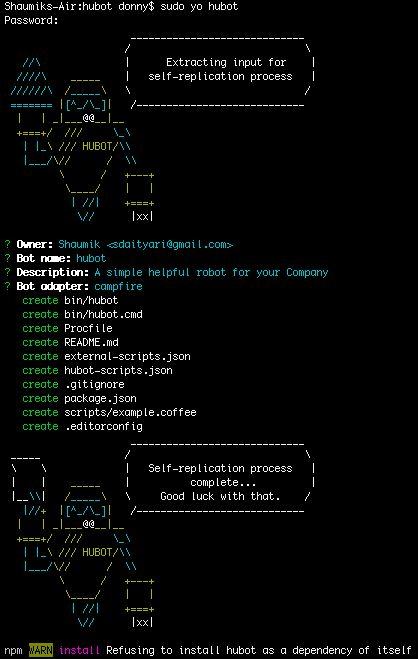 Installing Hubot