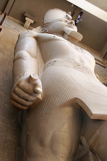 Ancient pharaoh statue