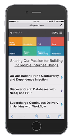 Responsive design and other improvements in mobile websites has changed user attitudes.