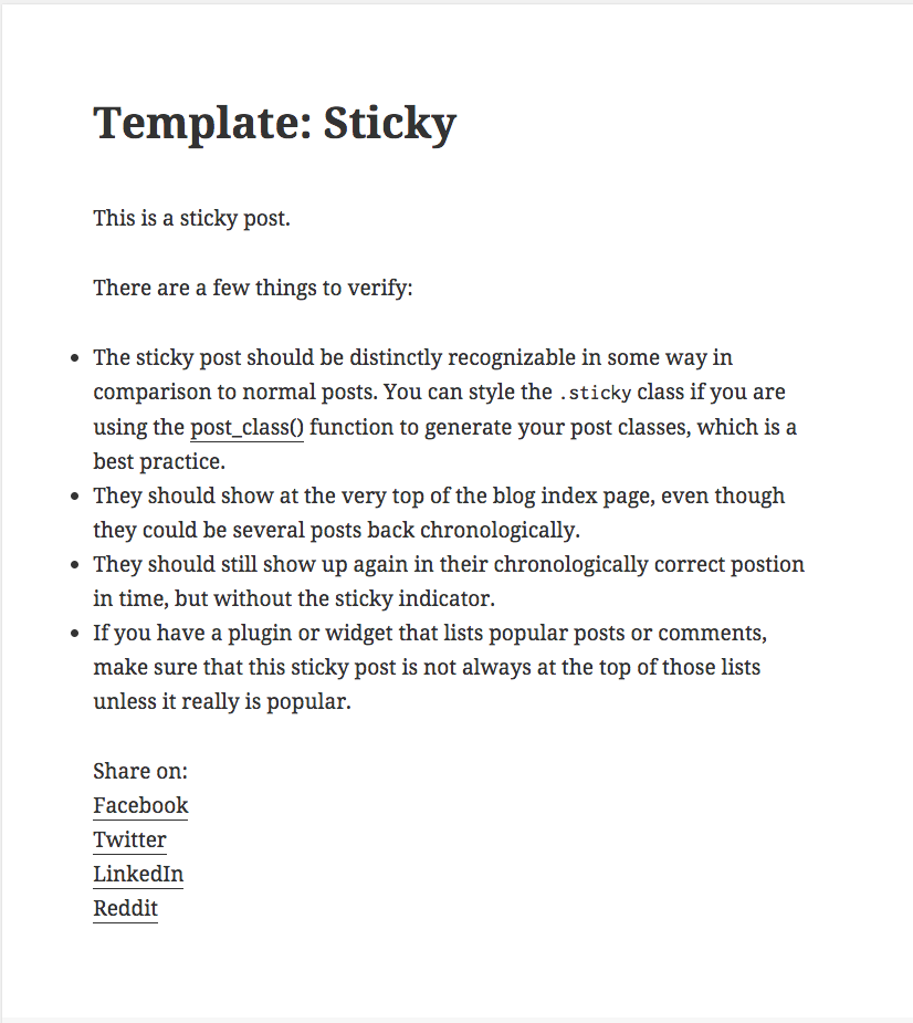 Social Sharing WordPress
