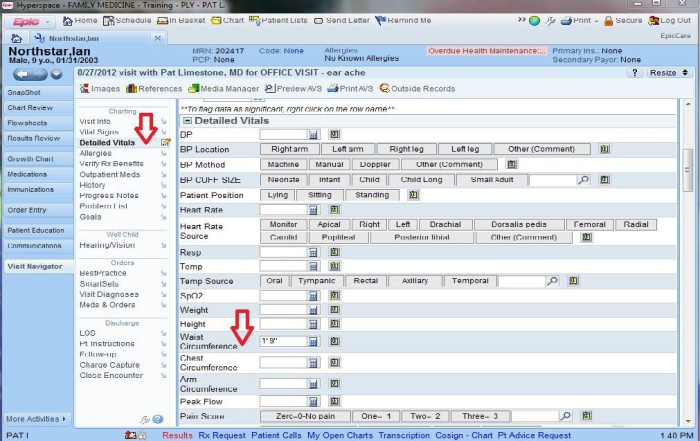 Example 3: Electronic health record